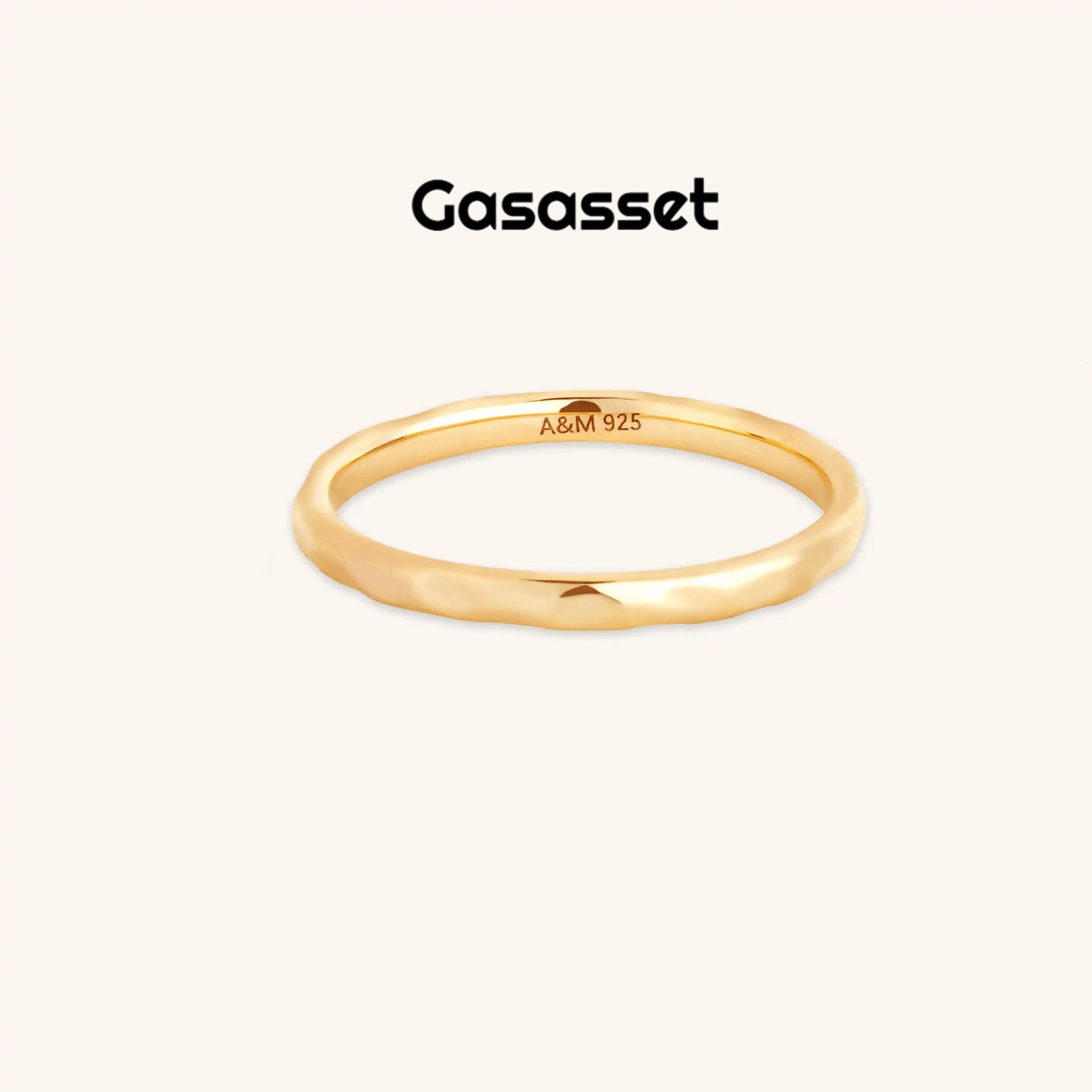 Molten Textured Ring in Gold