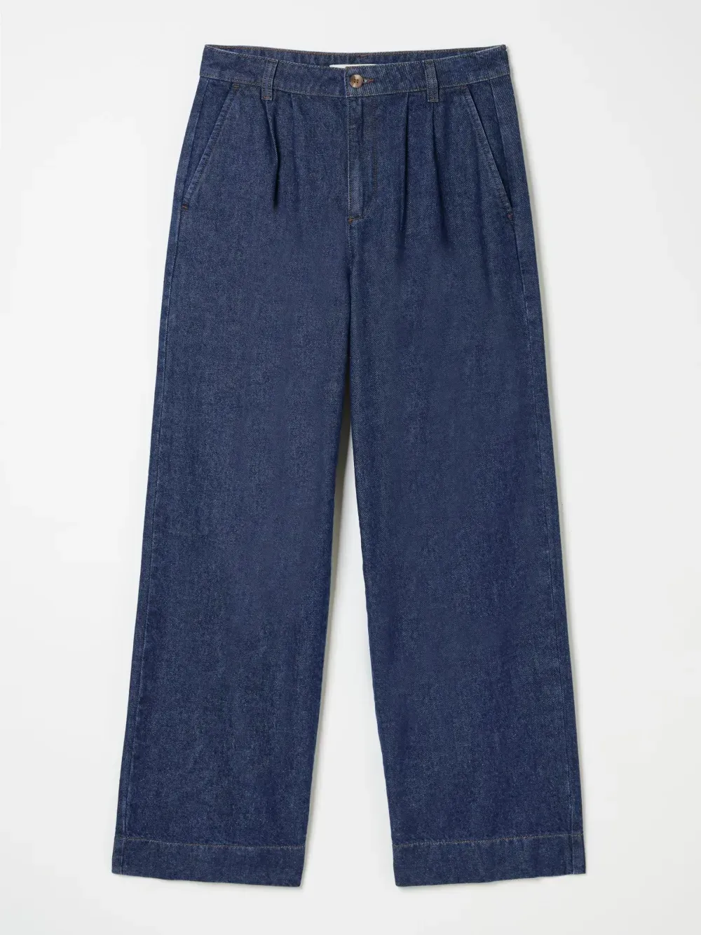 Navy Blue Wide Leg Jeans