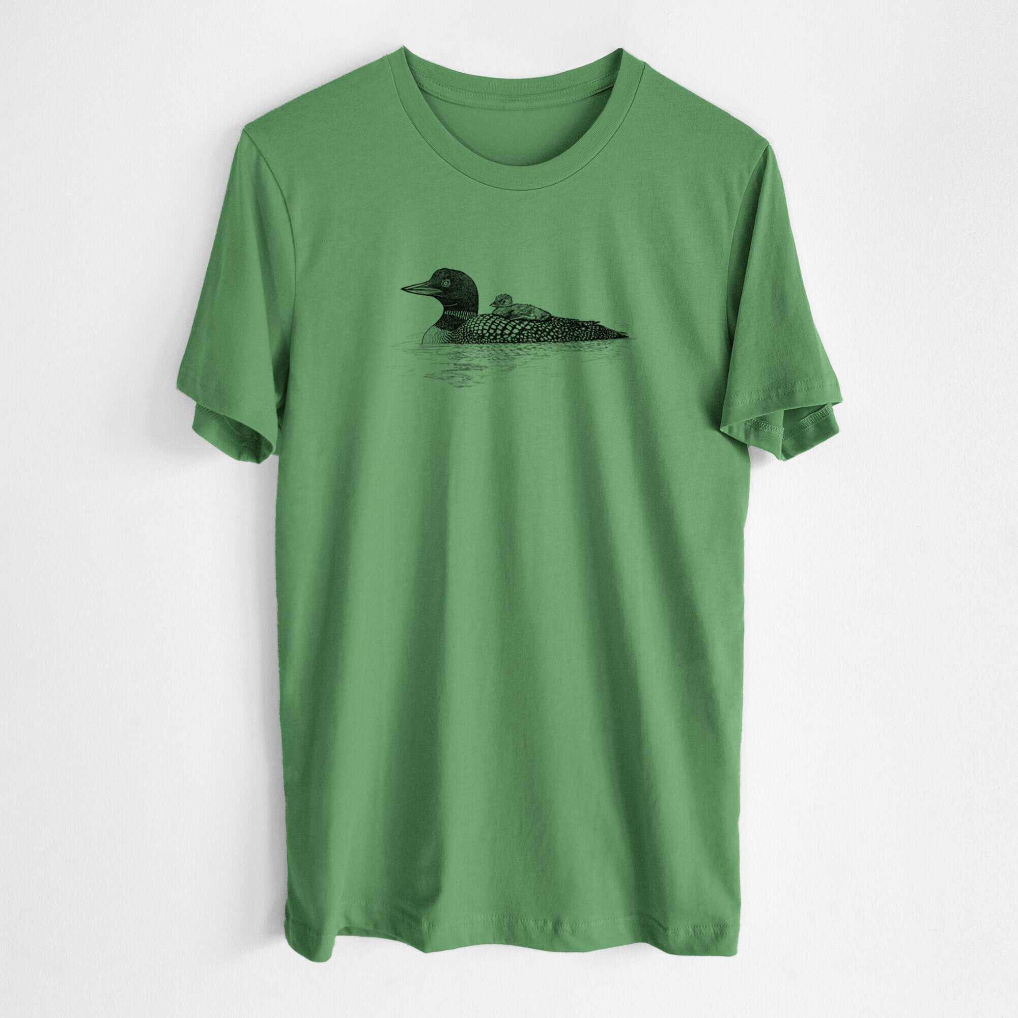 Common Loon with Chick - Gavia immer - Lightweight 100% Cotton Unisex Crewneck