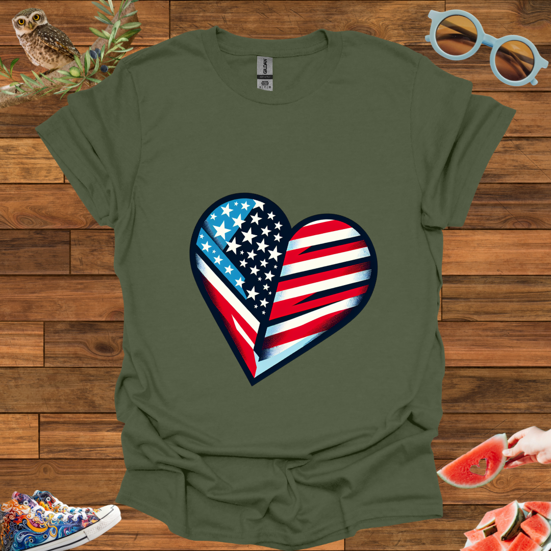 ZCKBDAmerican Heart T-Shirt