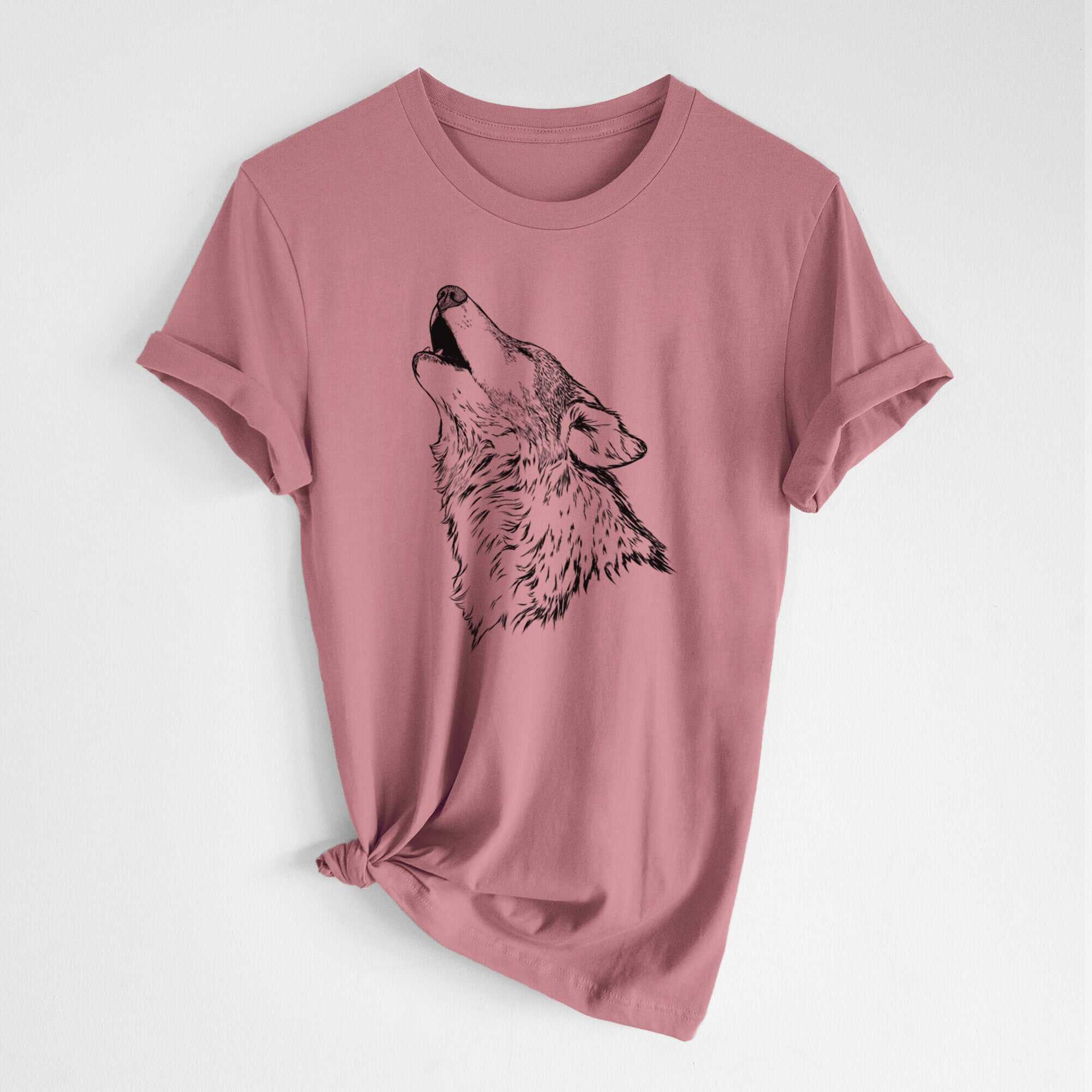 Canis lupus - Grey Wolf Howling - Lightweight 100% Cotton Unisex Crewneck