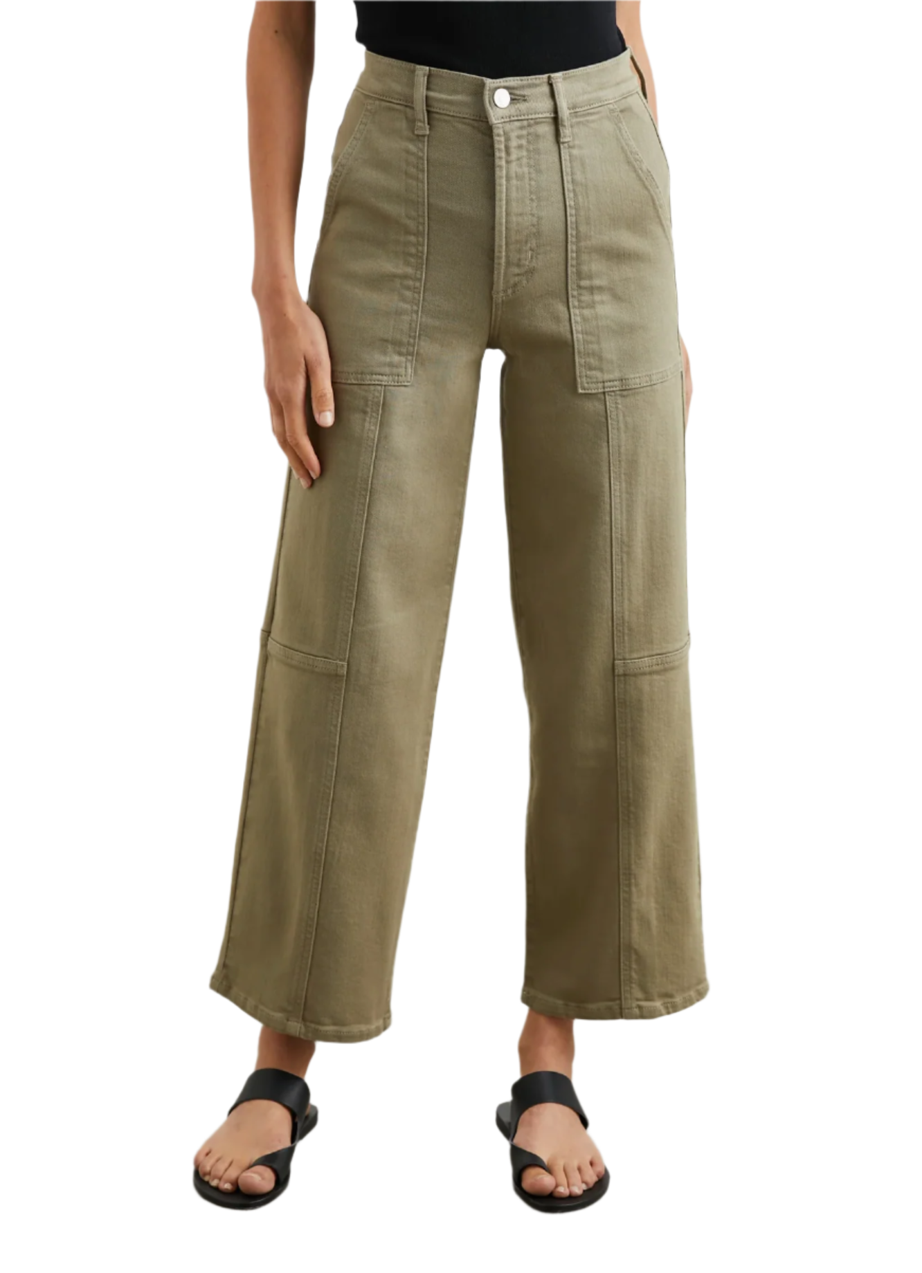 Rails Getty Crop Utility in Washed Olive