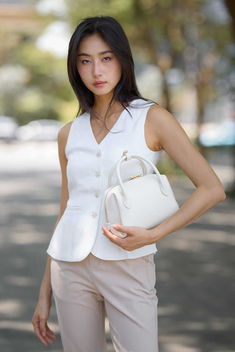 Boston Bowling Bag in Cream