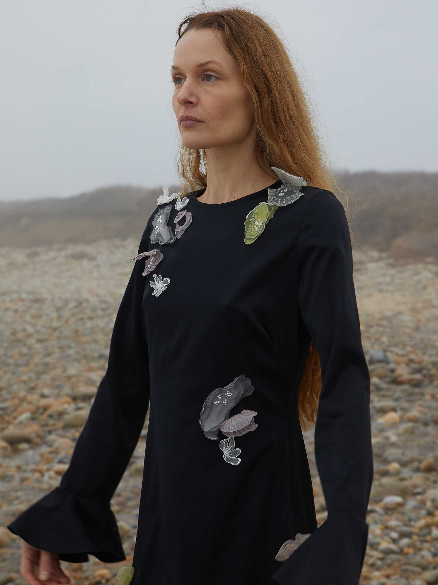 Yoko Embellished Silk Dress