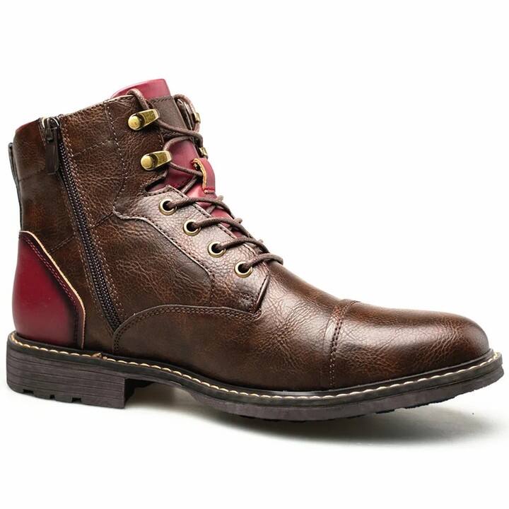 Men's British Style Lace Up Vintage Plus Size  Boots