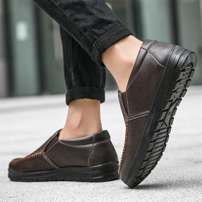 Men's Genuine Leather Comfortable Lightweight Orthopedic Leather Shoes