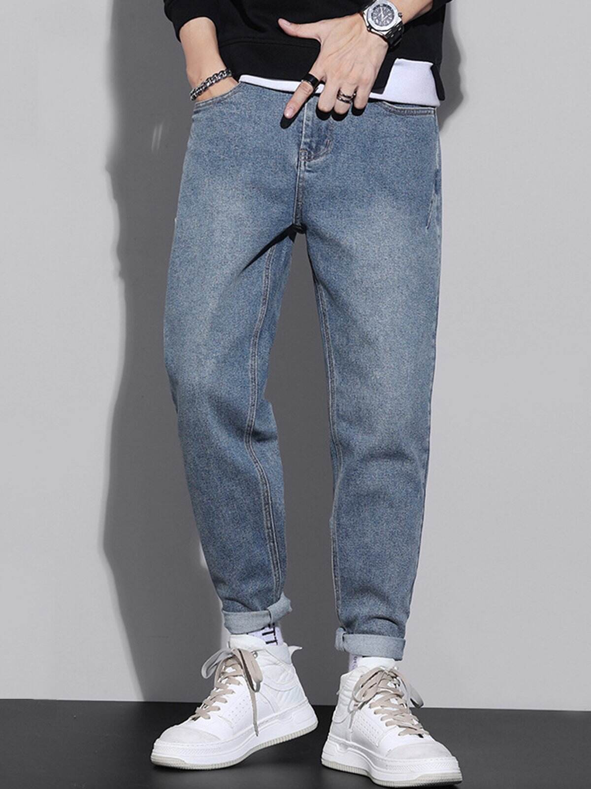 M's Vintage Casual Taper Loose Fit Jeans
