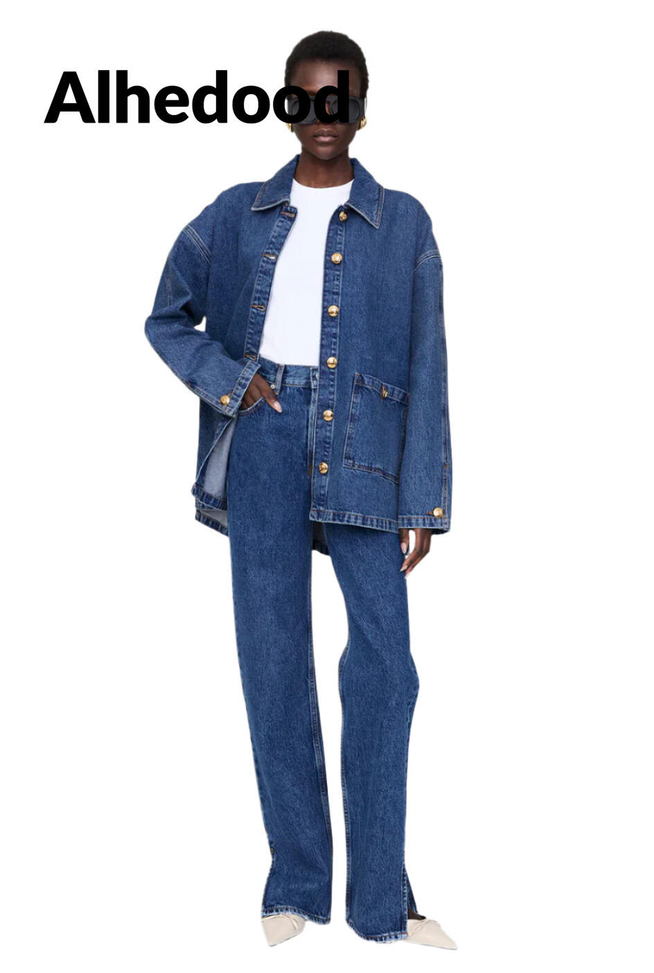 Anine Bing Luca Jacket in Washed Blue