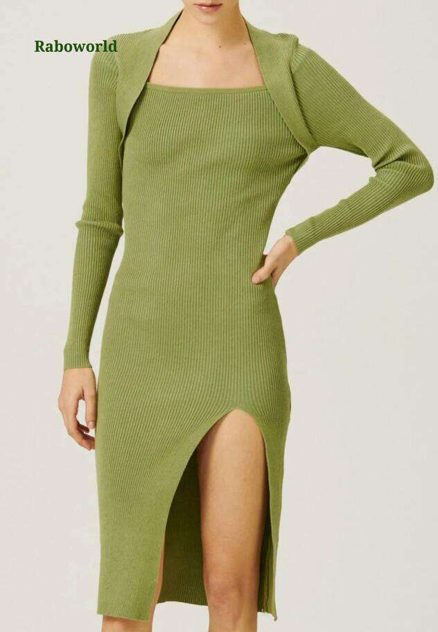 Edie Square Neck Knitted Dress