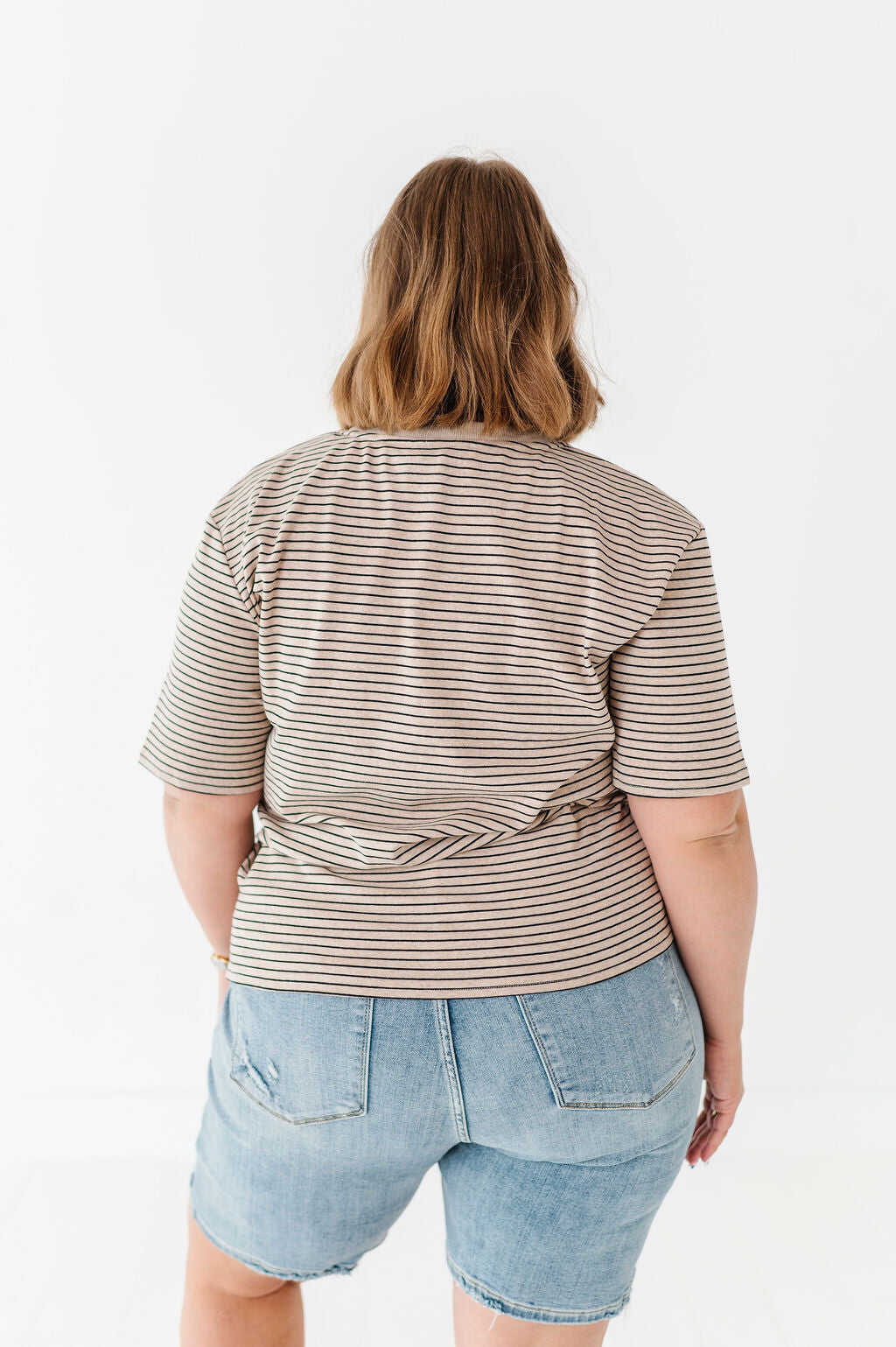 Felicity Striped Top in Oatmeal