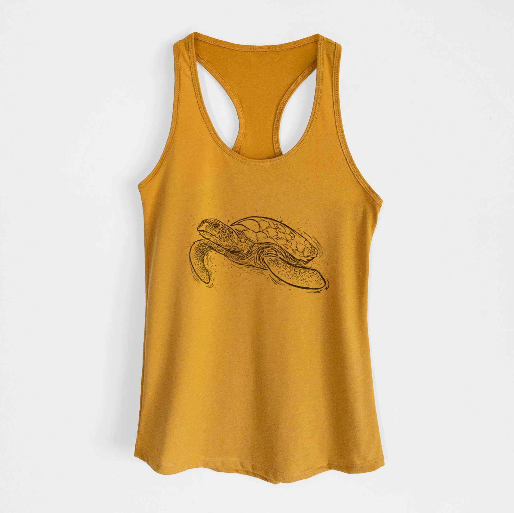 Hawksbill Sea Turtle - Eretmochelys imbricata - Women's Racerback Tanktop