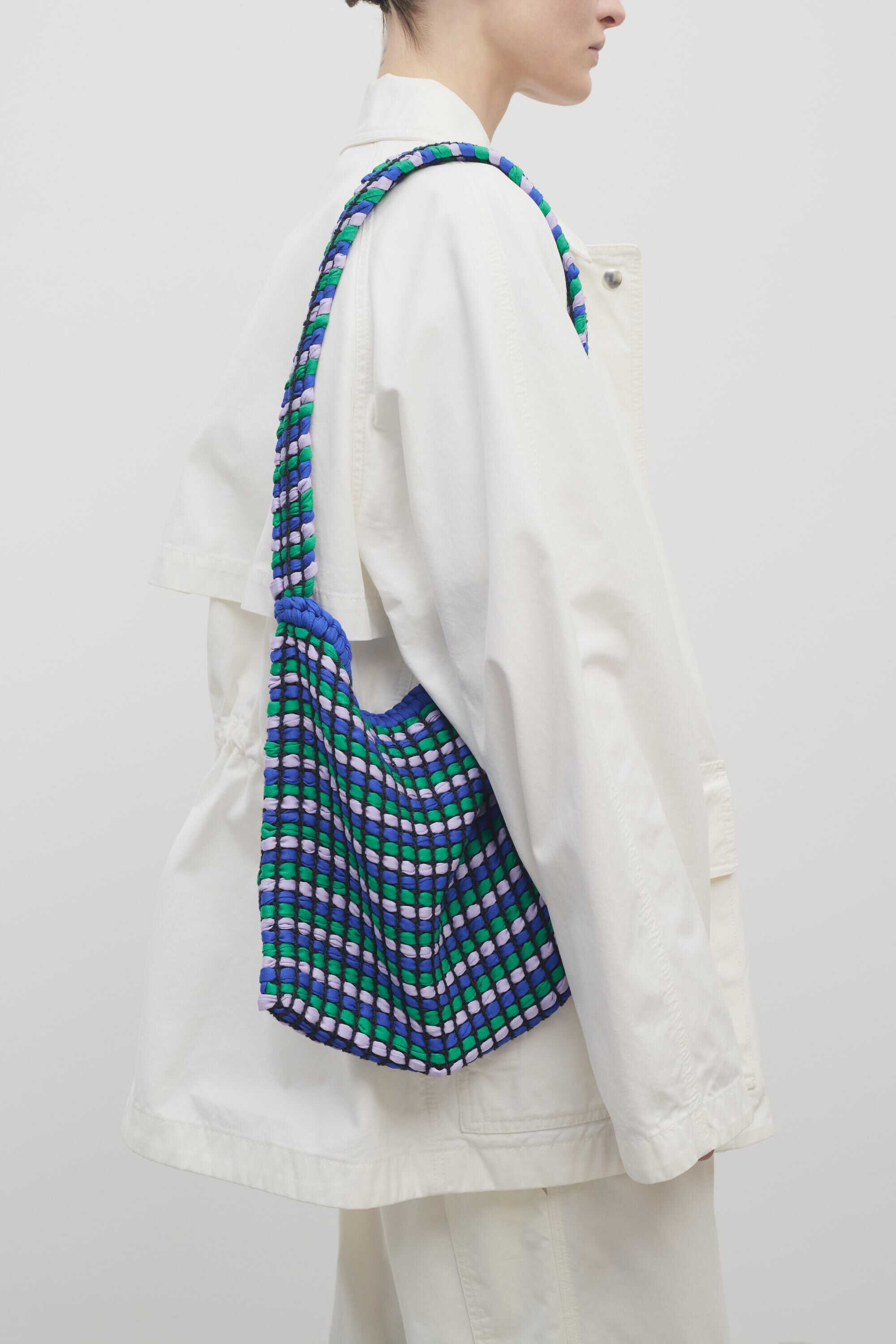 Haley Woven Hobo Bag in Viscose