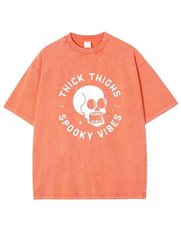 Loose Halloween Casual Crew Neck T-Shirt