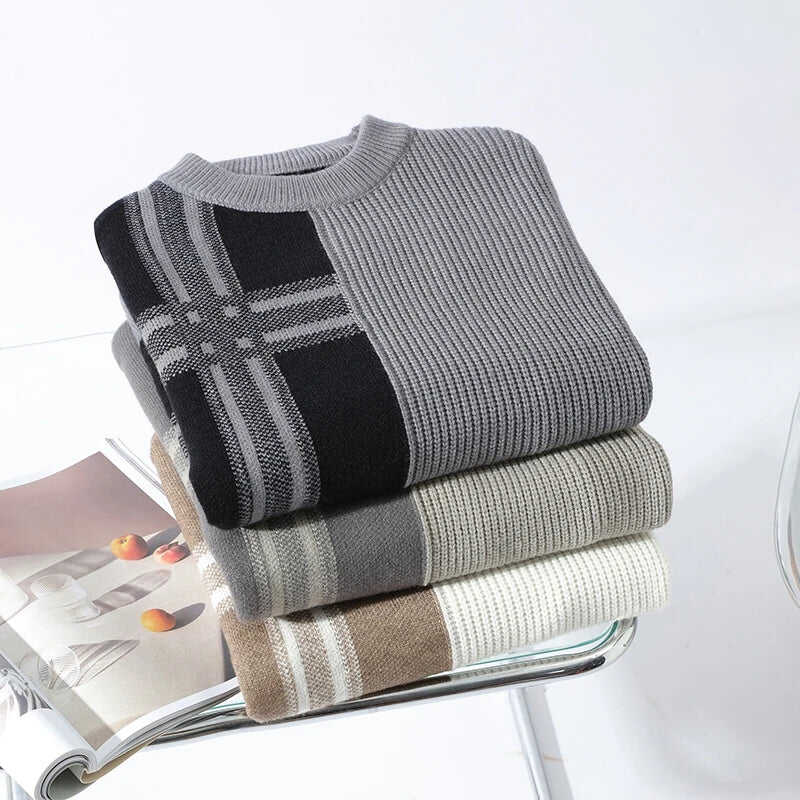 CROSSLINE THICK KNIT SWEATER