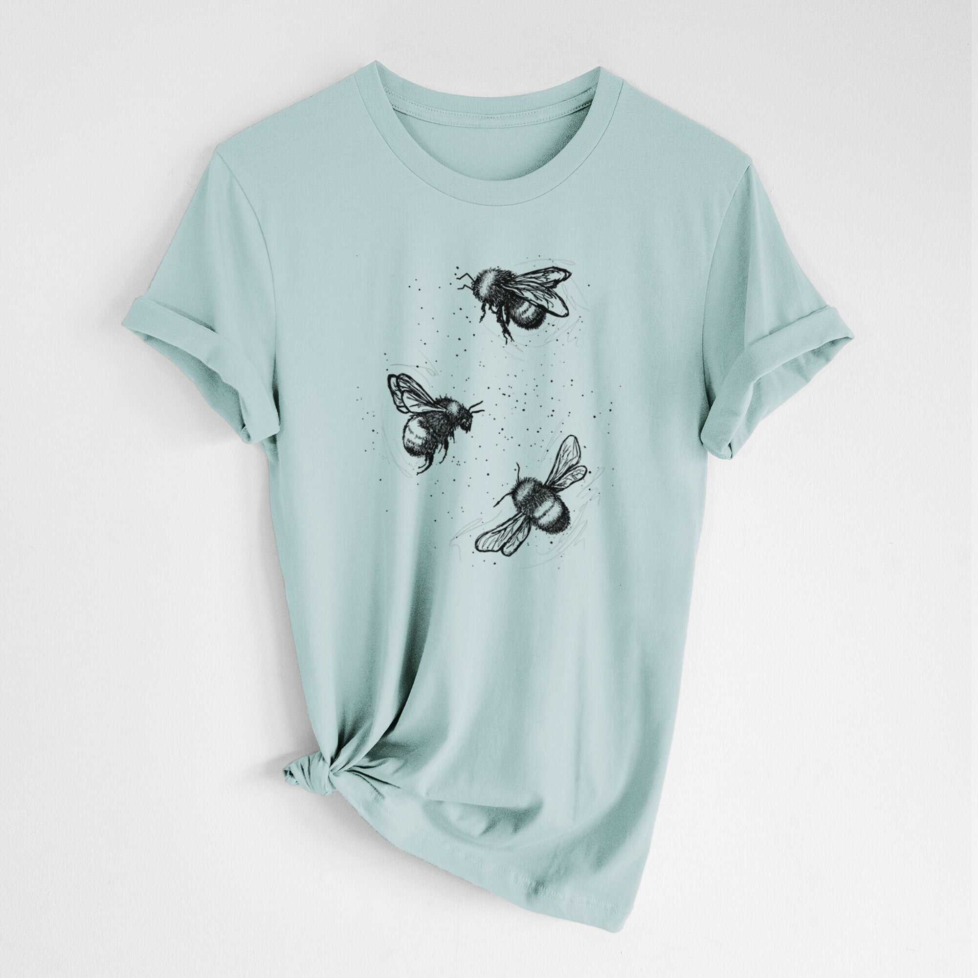 American Bumblebee Trio - Bombus Pensylvanicus - Lightweight 100% Cotton Unisex Crewneck
