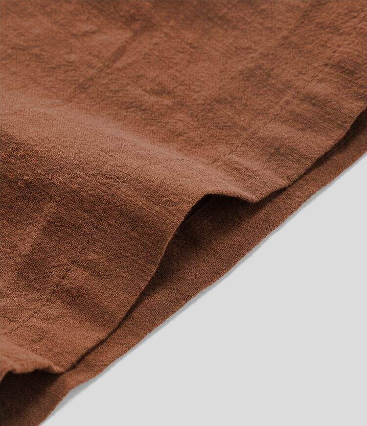 High Waisted Plicated Side Pocket Wide Leg Flowy Solid Palazzo Casual Linen-Feel Pants