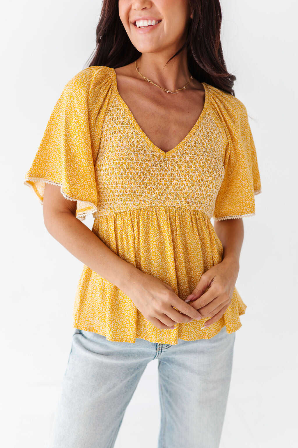 Sunny Peplum Top - Size M Left