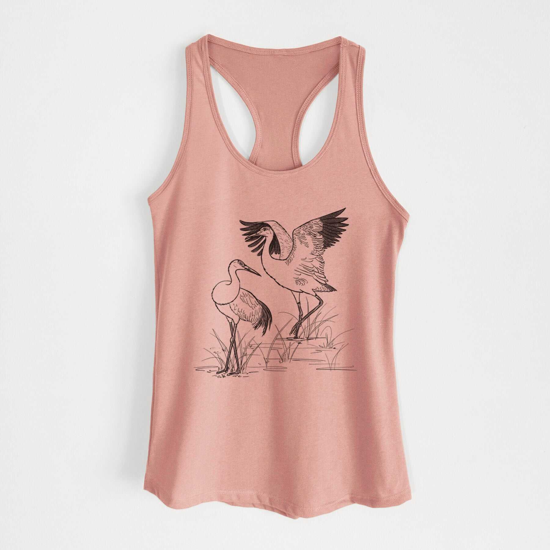 Sandhill Cranes - Grus canadensis - Women's Racerback Tanktop