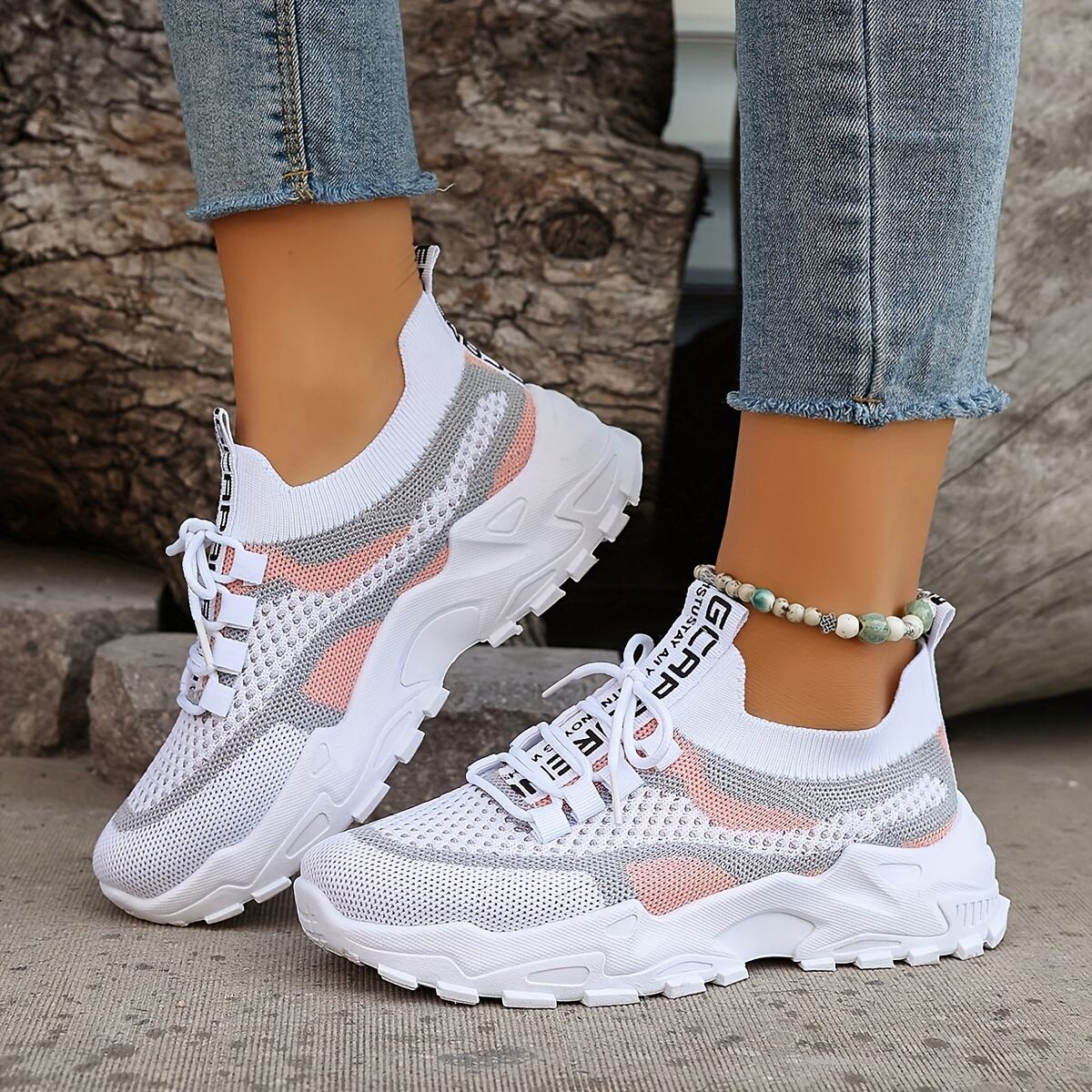 Women's Colorblock Orthopedic Breathable Soft Sole Knitted Sneakers