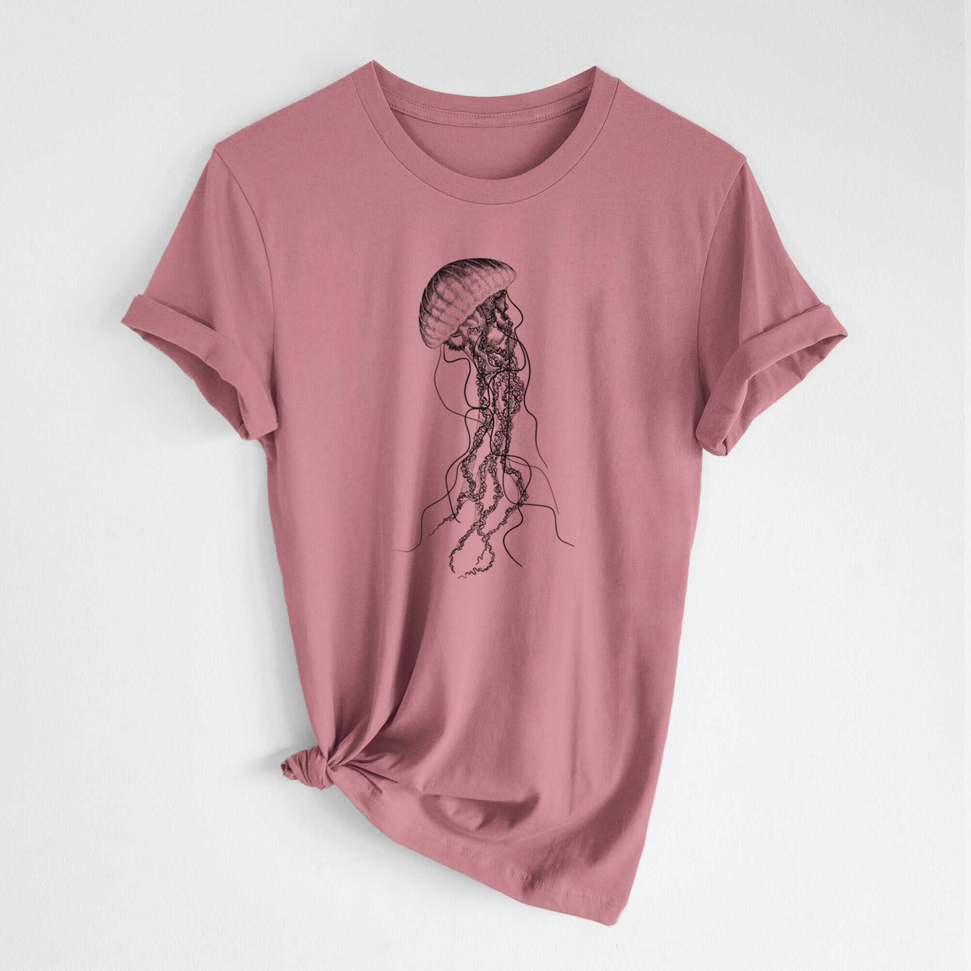 Black Sea Nettle Jellyfish - Chrysaora achlyos - Lightweight 100% Cotton Unisex Crewneck
