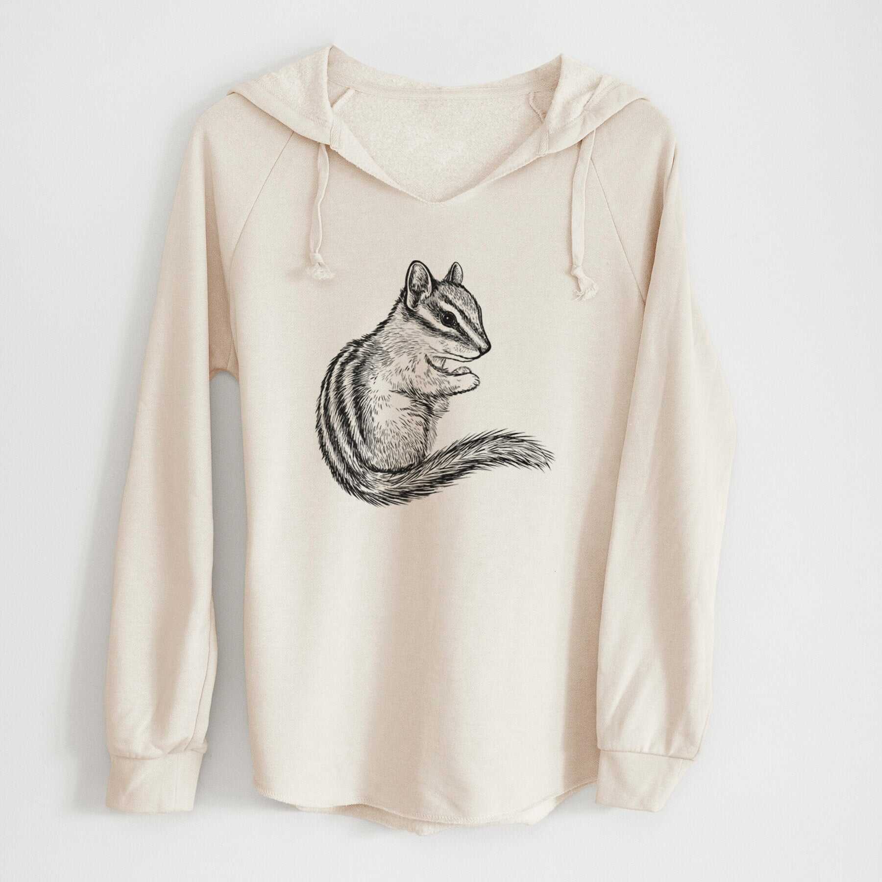 Chipmunk - Neotamias minimus - Cali Wave Hooded Sweatshirt