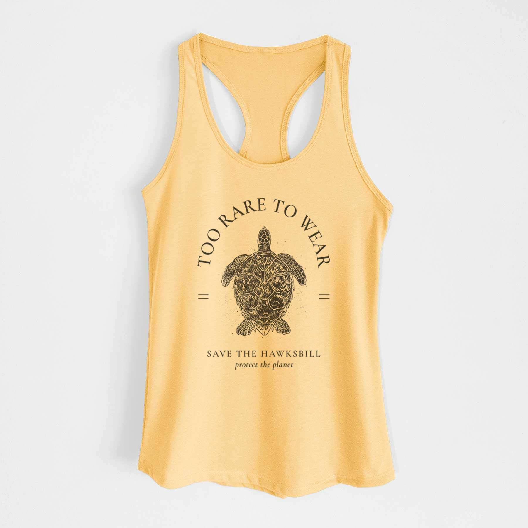 Too Rare to Wear - Save the Hawksbill - Women's Racerback Tanktop