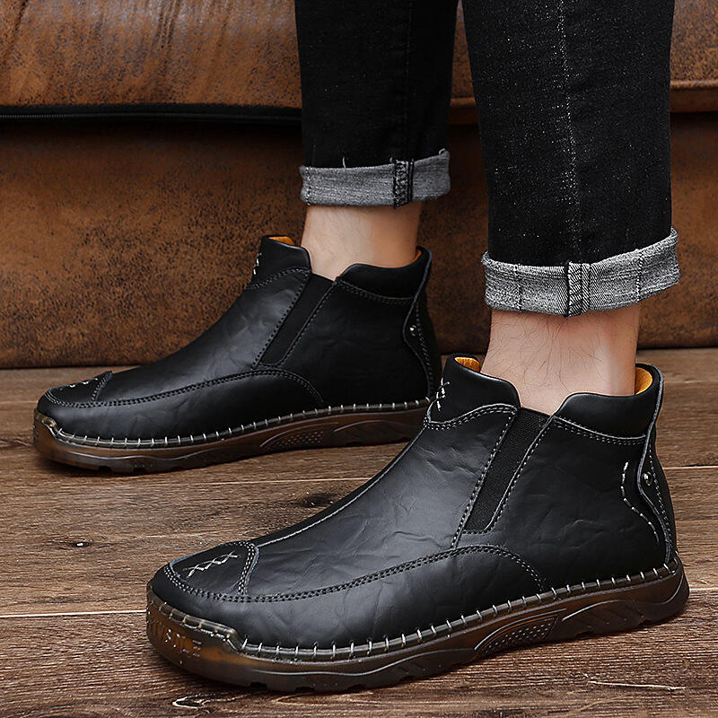 (⏰)Men's Outdoor Casual Handmade Cowhide Boots