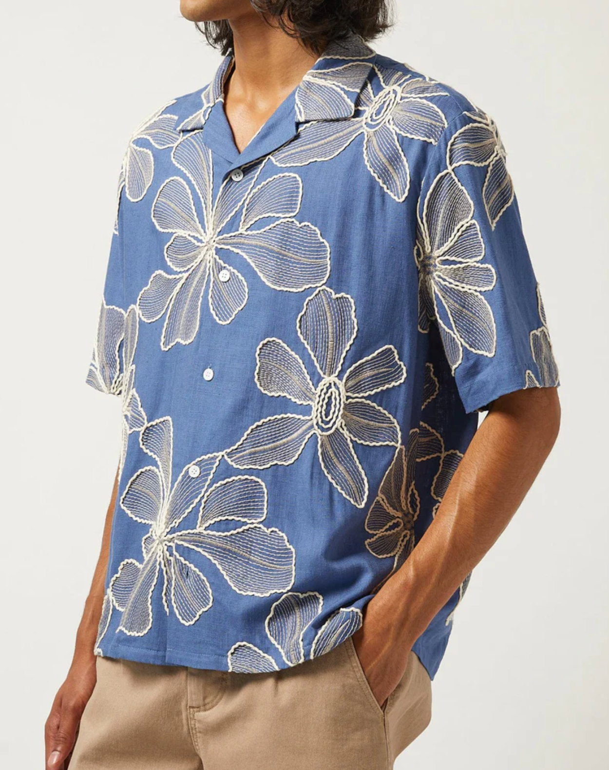 Corridor Applique Hawaiian SS Camp Shirt