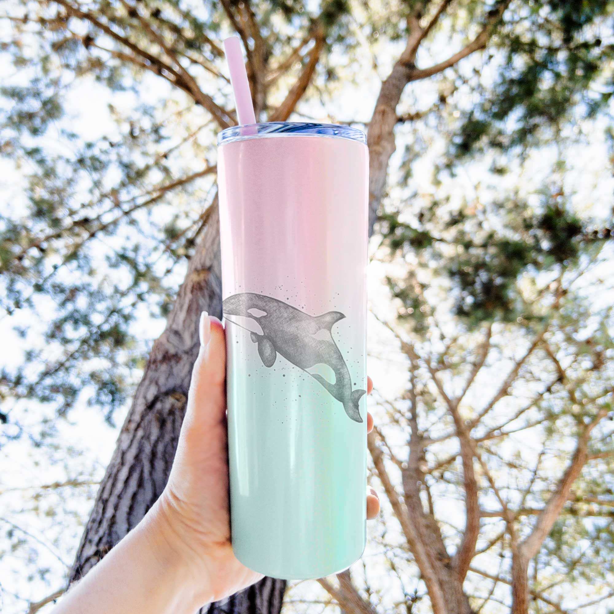 Orca Whale - 20oz Skinny Tumbler