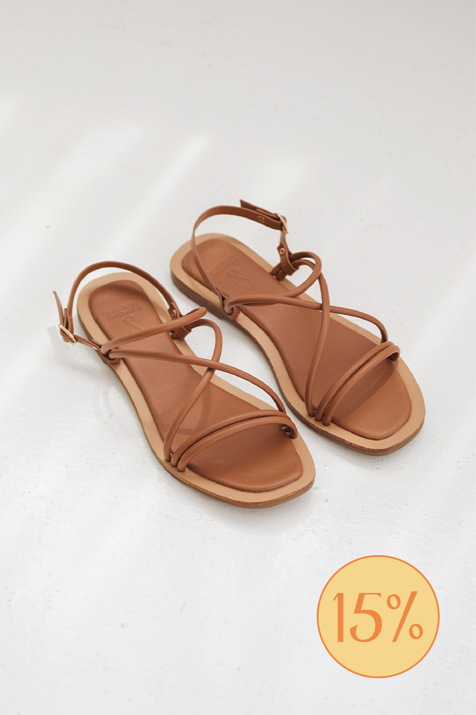 Yerin Strappy Sandals in Pecan