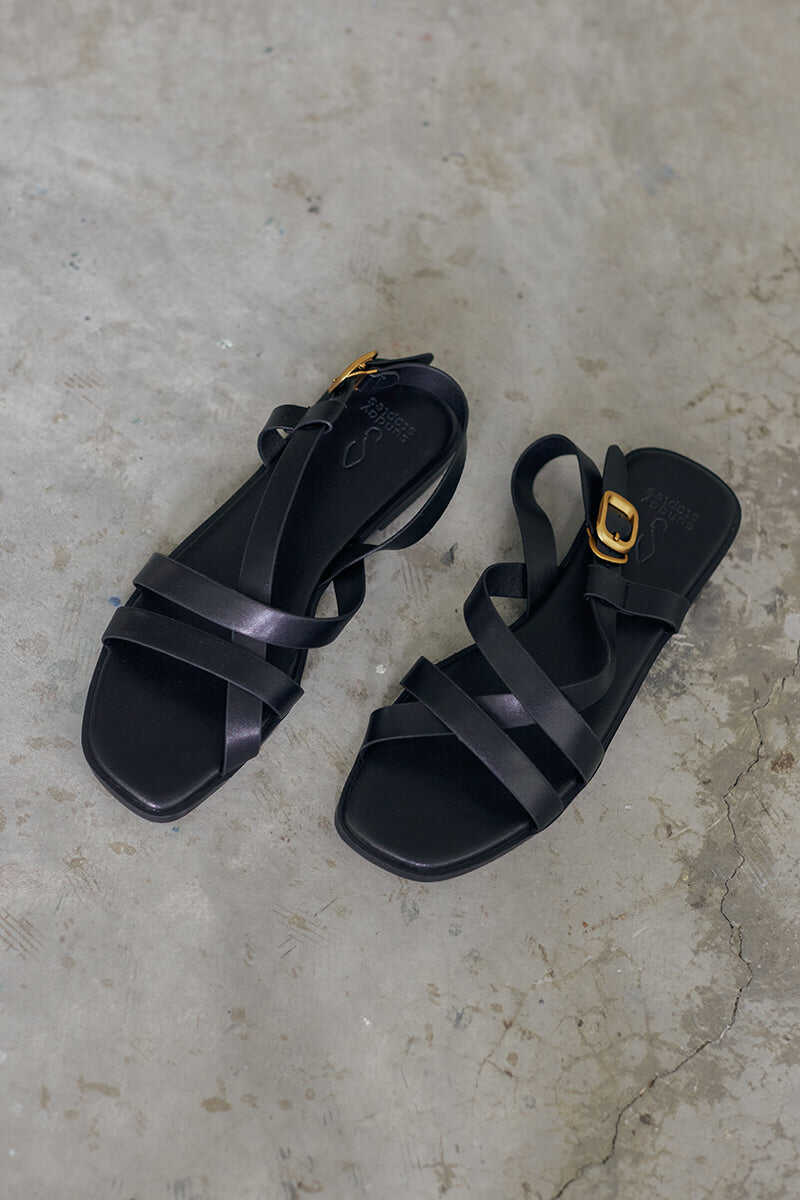 Skye Strappy Sandals Black