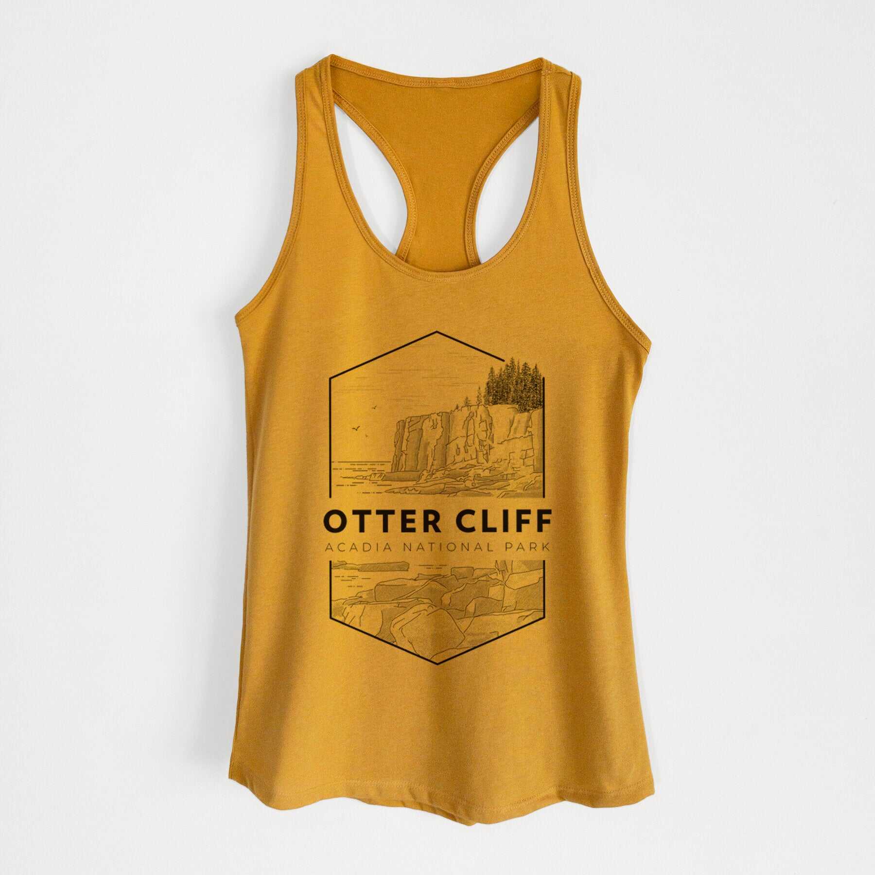 Otter Cliff - Acadia National Park - Women's Racerback Tanktop