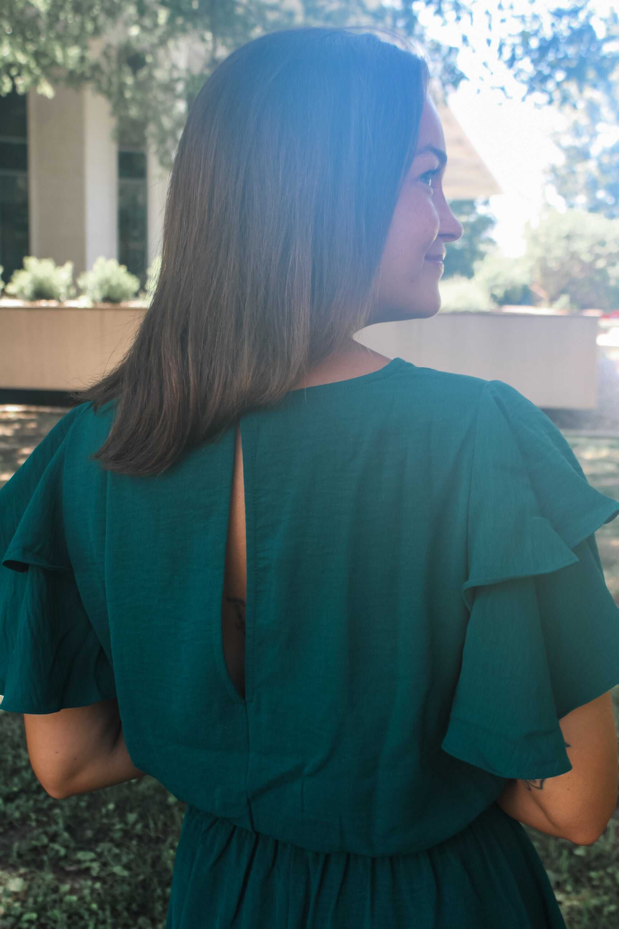 Look Your Best Romper • Emerald