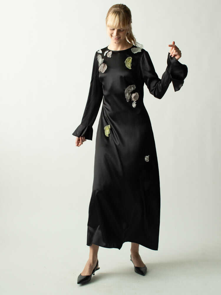 Yoko Embellished Silk Dress