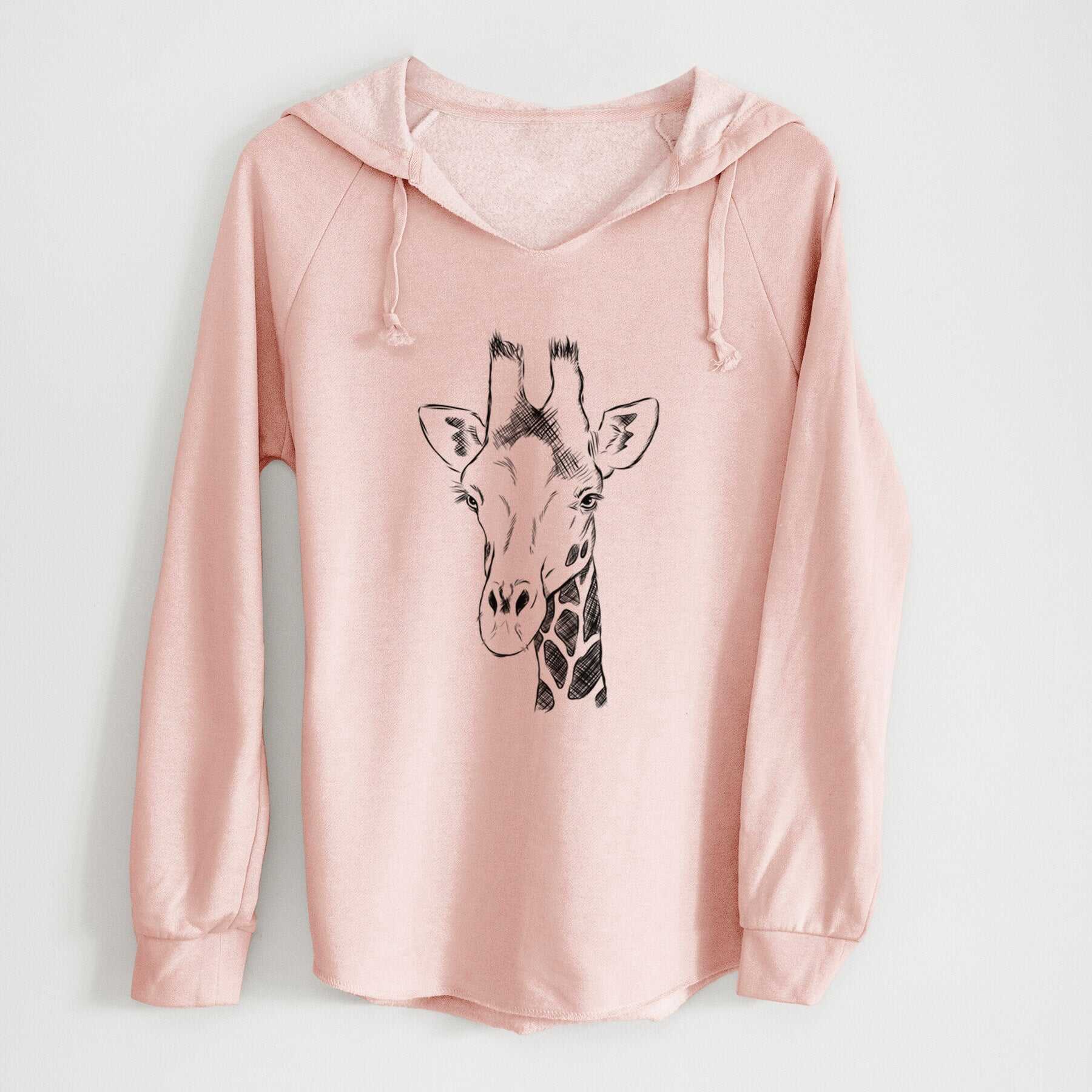 Southern Giraffe - Giraffa giraffa - Cali Wave Hooded Sweatshirt