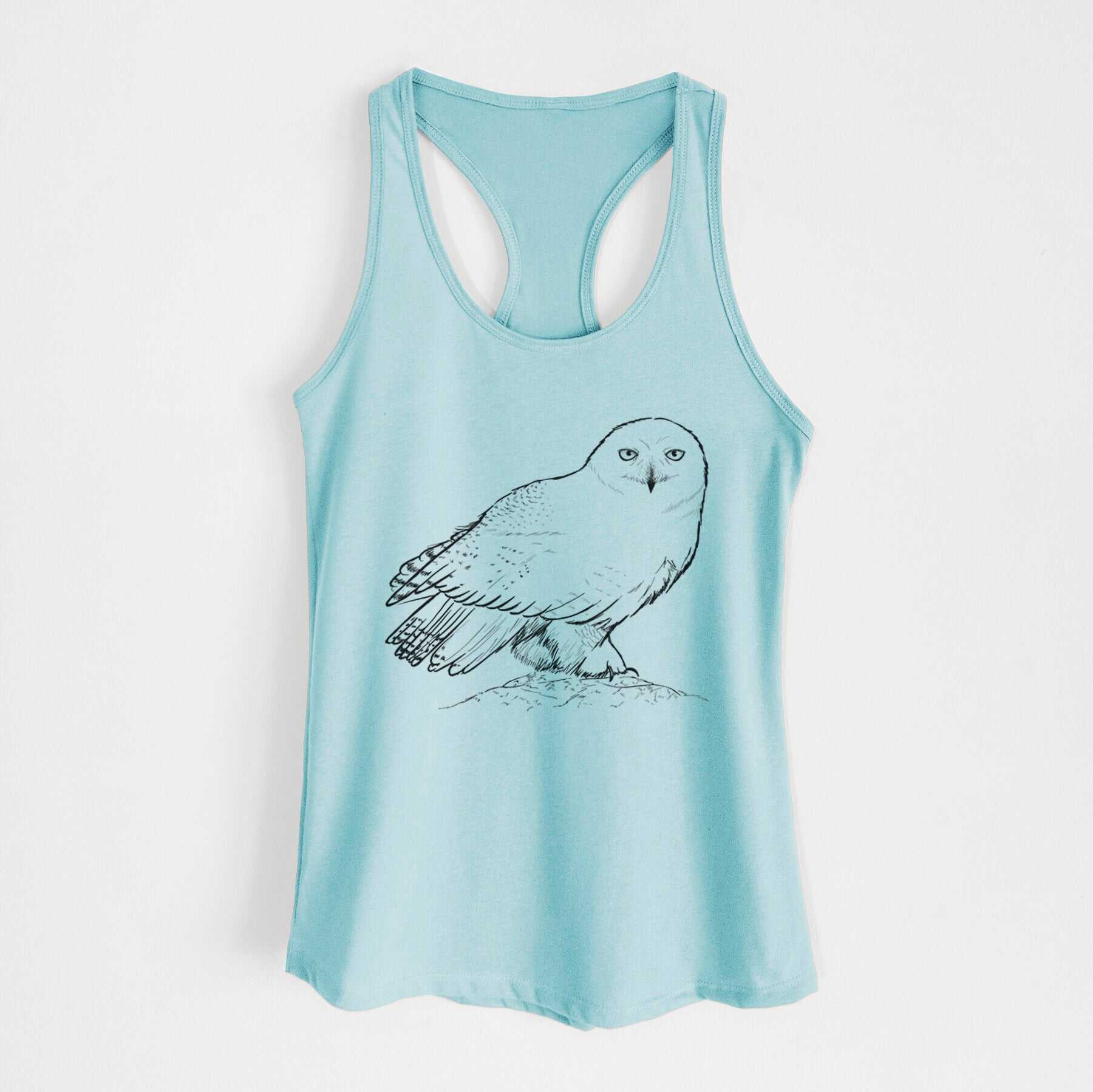 Snowy Owl - Bubo scandiacus - Women's Racerback Tanktop