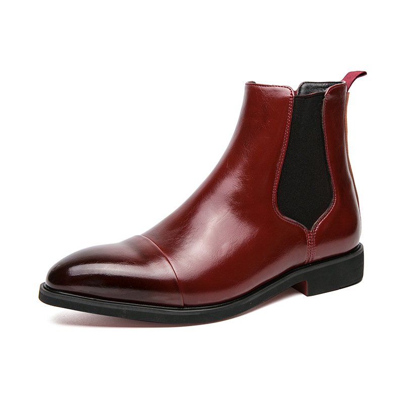 ANNIBALE CARRACCI GENUINE LEATHER CHELSEA BOOTS