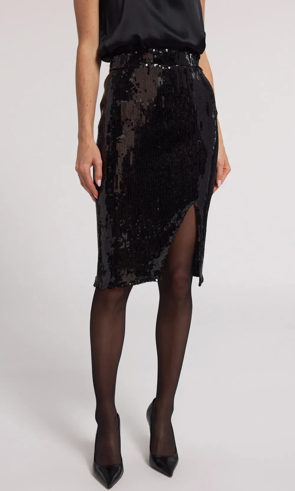 Black Sequin Skirt