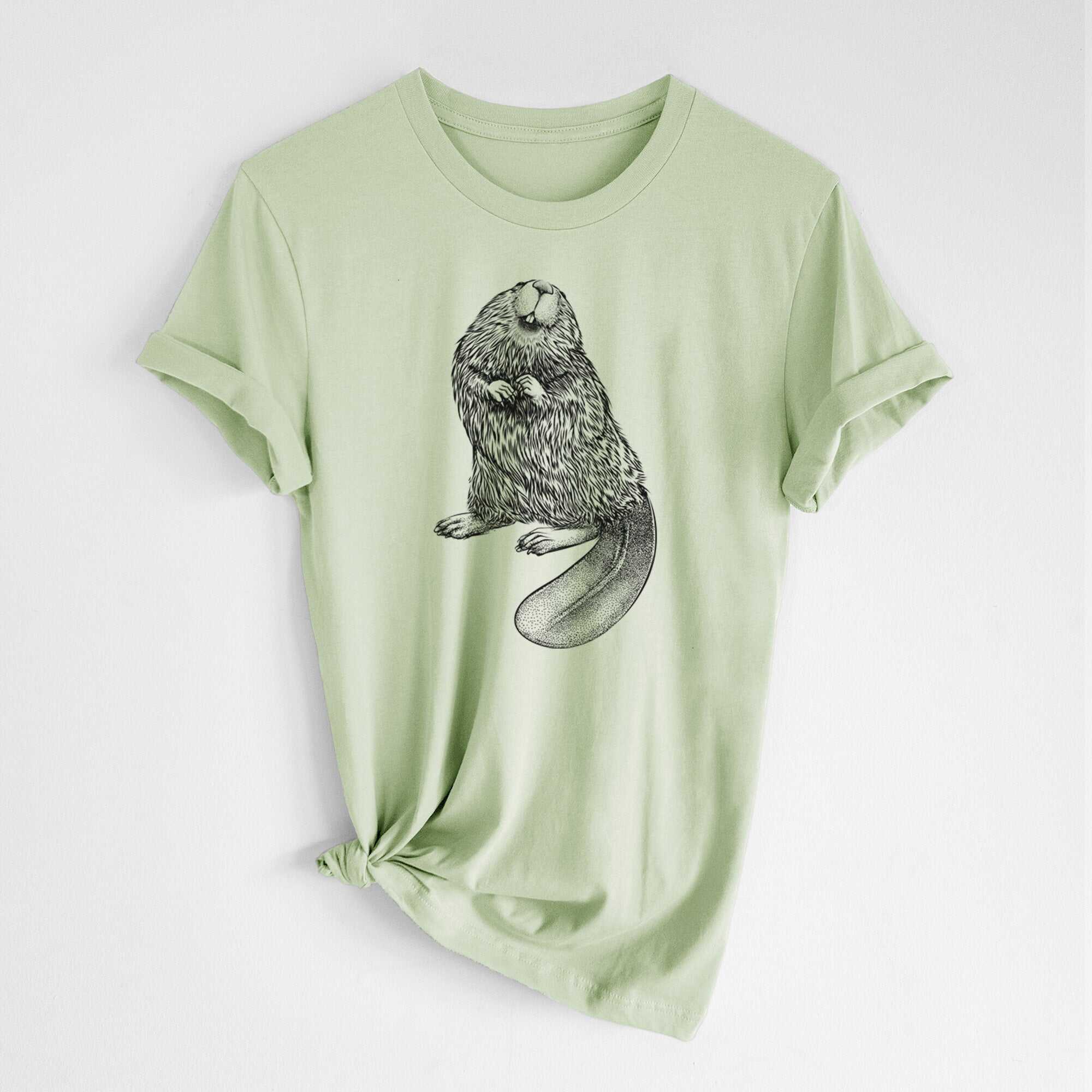 North American Beaver - Castor canadensis - Lightweight 100% Cotton Unisex Crewneck
