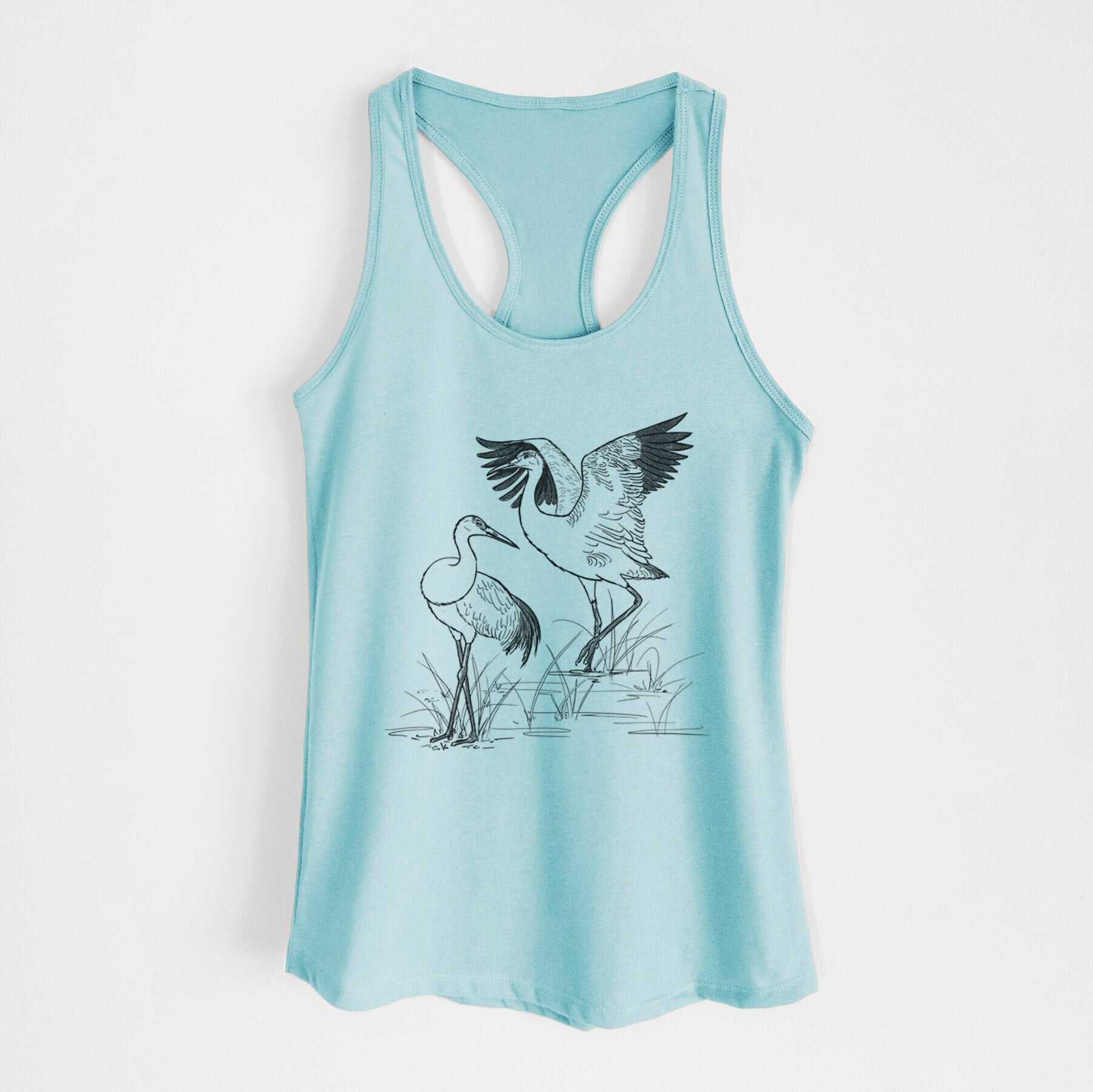Sandhill Cranes - Grus canadensis - Women's Racerback Tanktop