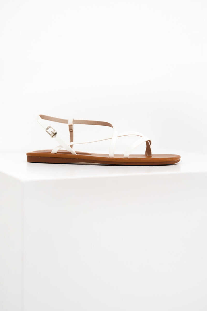 Ylenia Strappy Sandals in White