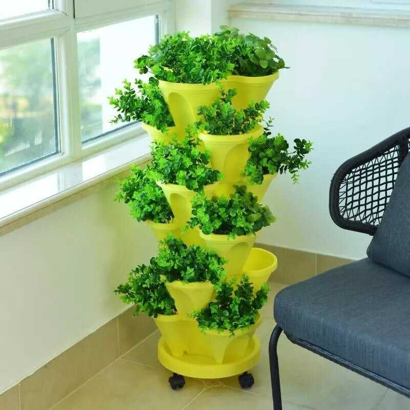 🌼Stand Stacking Planters Strawberry Planting Pots