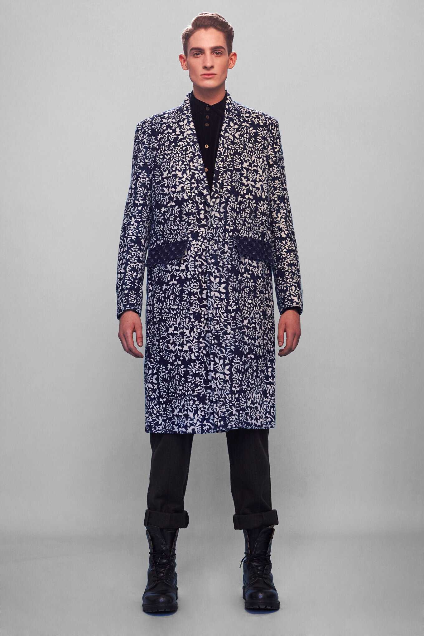 TOPOL coat - Indigo print