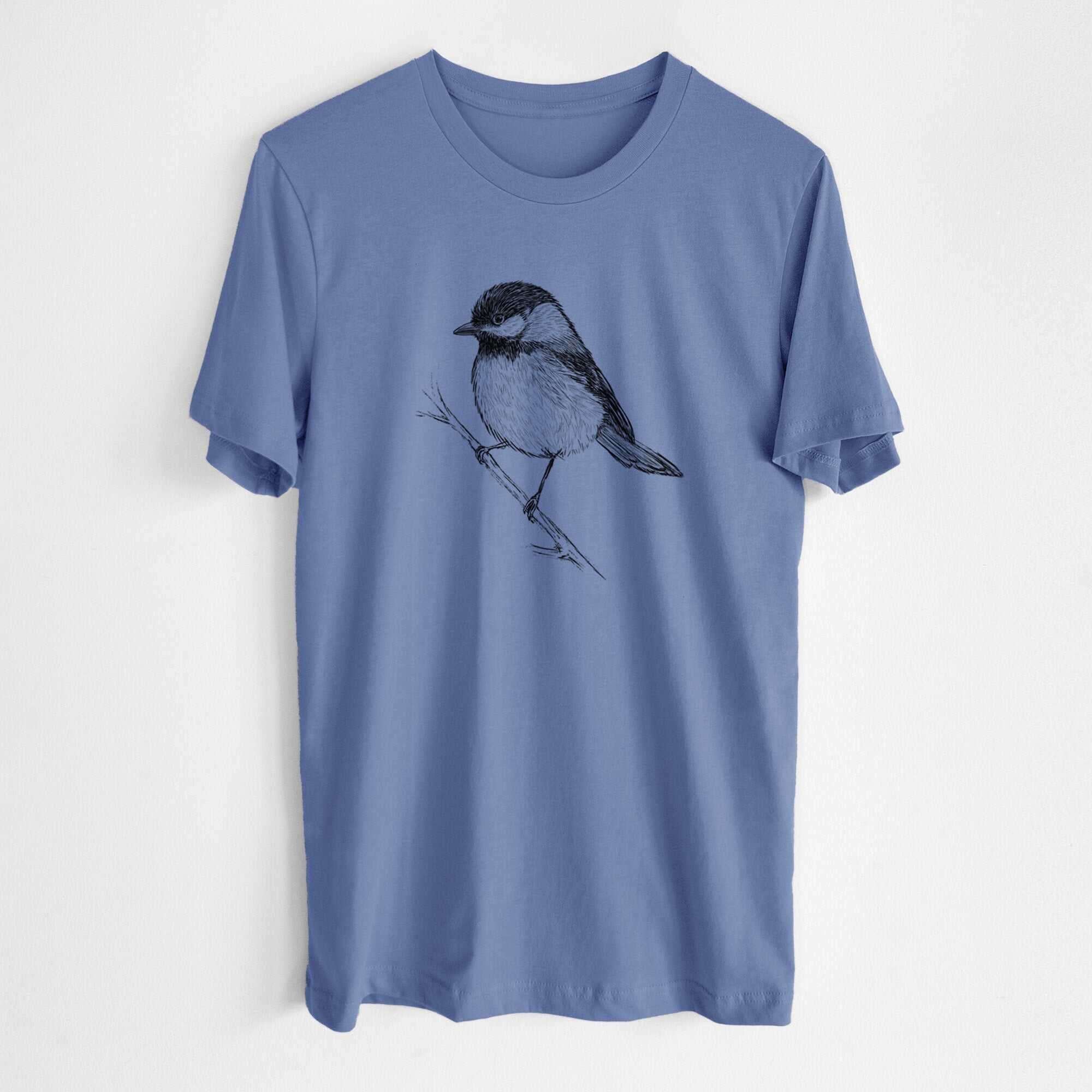 Black-capped Chickadee - Poecile atricapillus - Lightweight 100% Cotton Unisex Crewneck