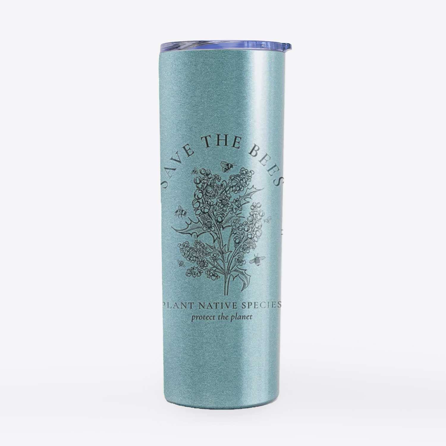 Save the Bees - Plant Native Species - 20oz Skinny Tumbler