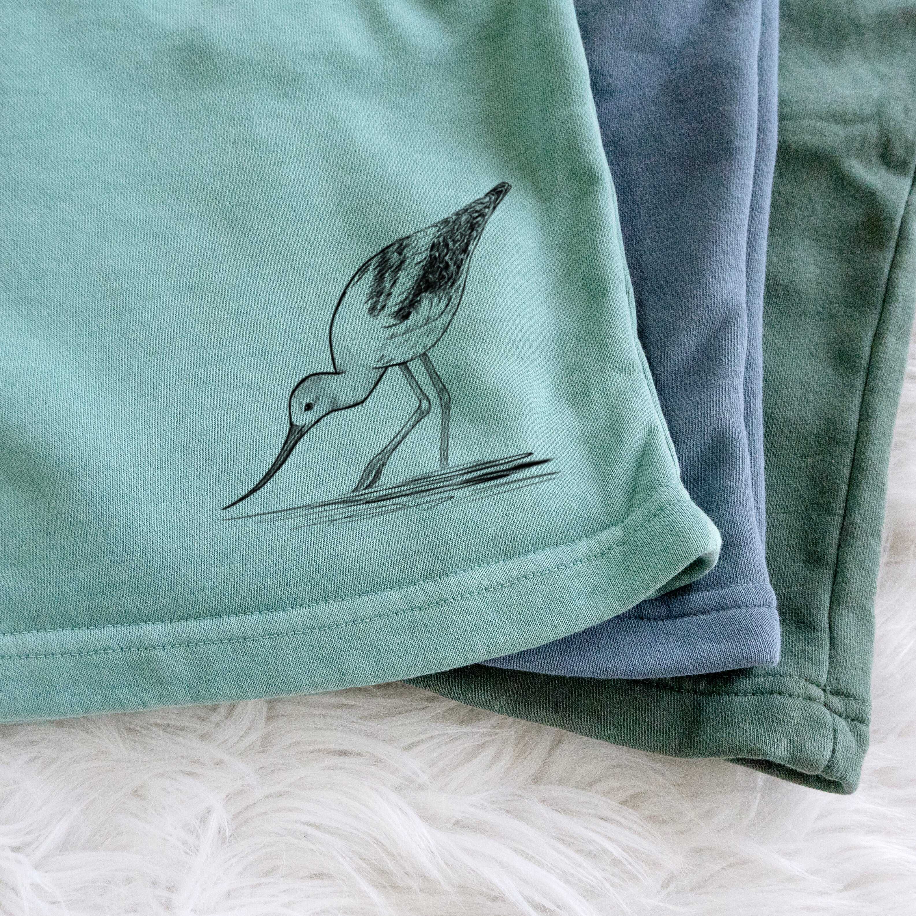 American Avocet - Recurvirostra americana - Unisex Pigment Dyed Shorts