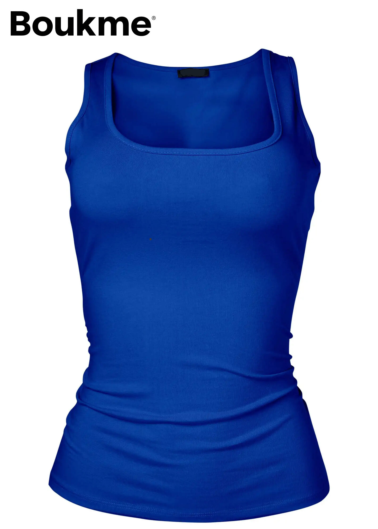 Square Neck Tank Top - Blue