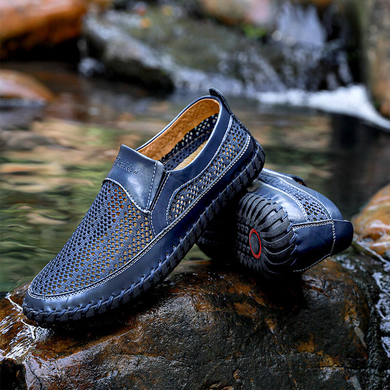 Men's Breathable Quick Drying Mesh Comfy Casual Slip on Loafers Water Shoes