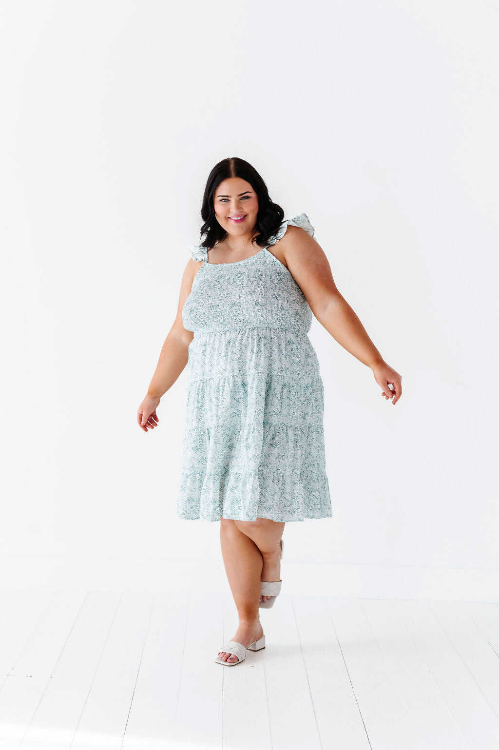 Quincy Ruffle Strap Dress - Size 1X and 2X Left