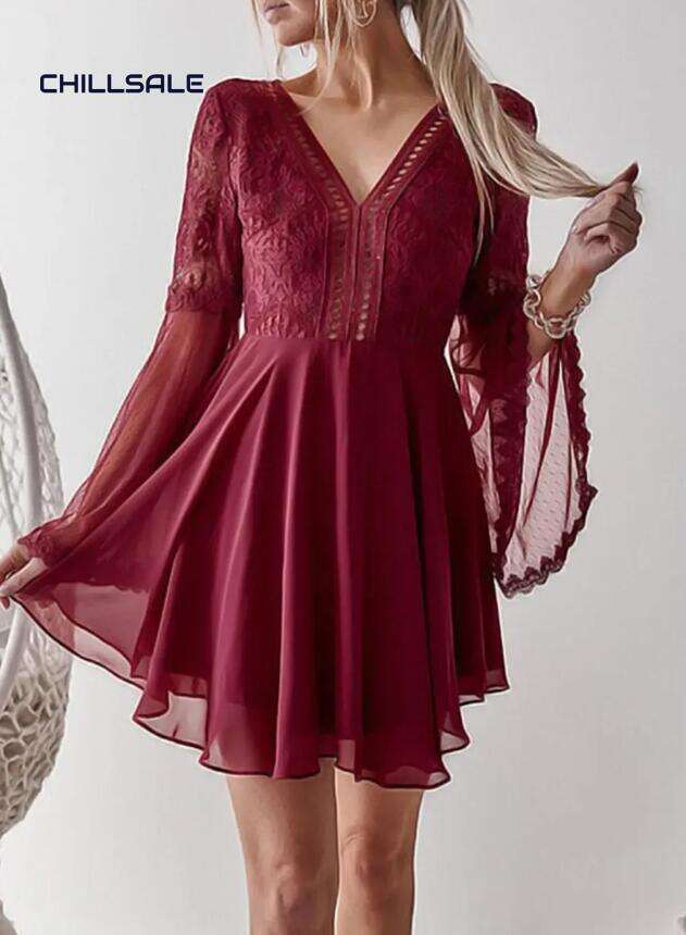 Bethany Dress (Wine) - PRE ORDER